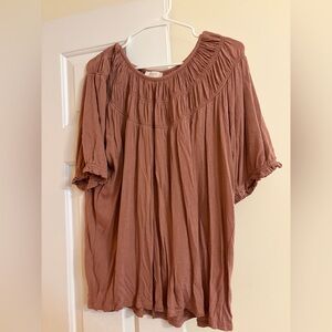 LOFT Clay Short Sleeve Blouse